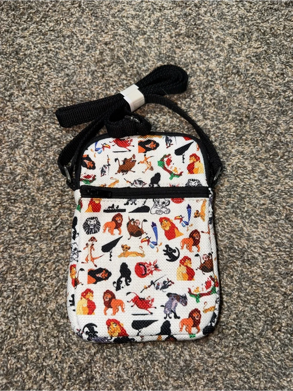 Hakuna Matata Lion King Crossbody Phone Bag - White Multi